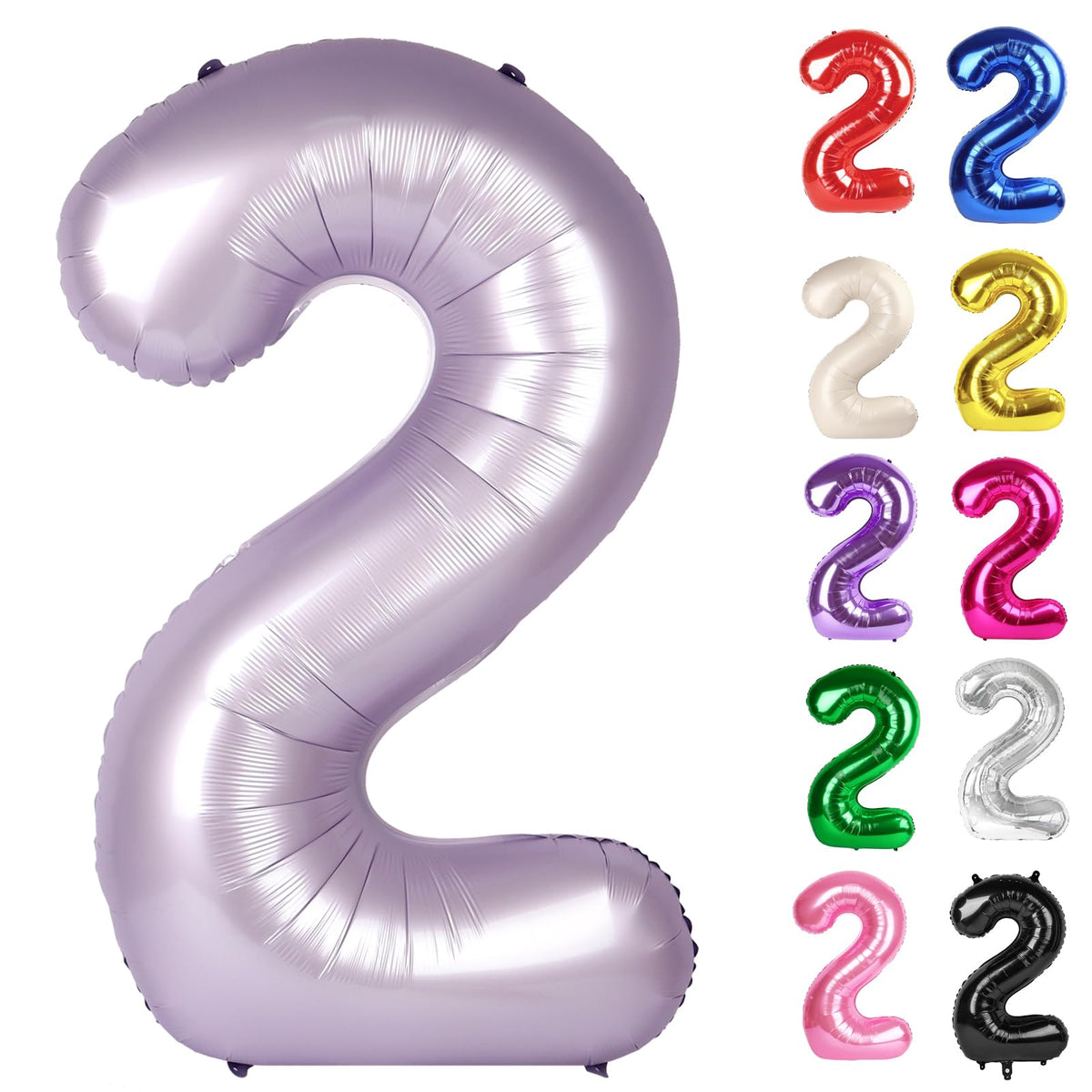 IWERP Lilac Number 2 balloon 40-inch for a bold party photo backdrop.