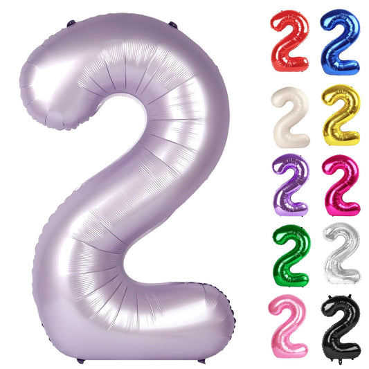 IWERP Lilac Number 2 balloon 40-inch for a bold party photo backdrop.