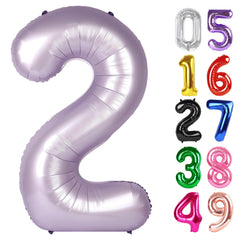 IWERP Lilac Number 2 Balloon 40-inch for dramatic birthday photo backdrop