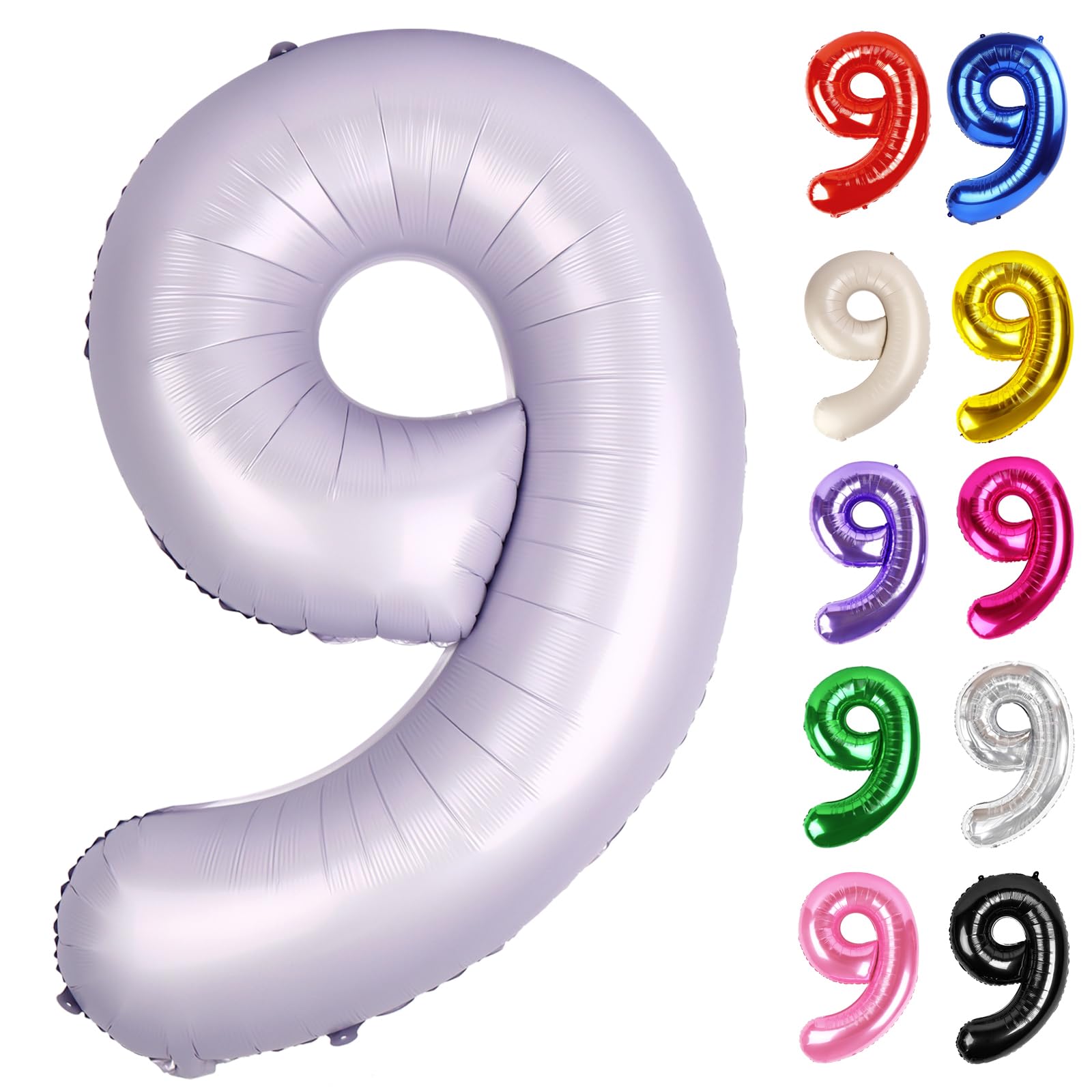 IWERP Lilac Number 9 Balloon 40-Inch creates a bold photo backdrop.