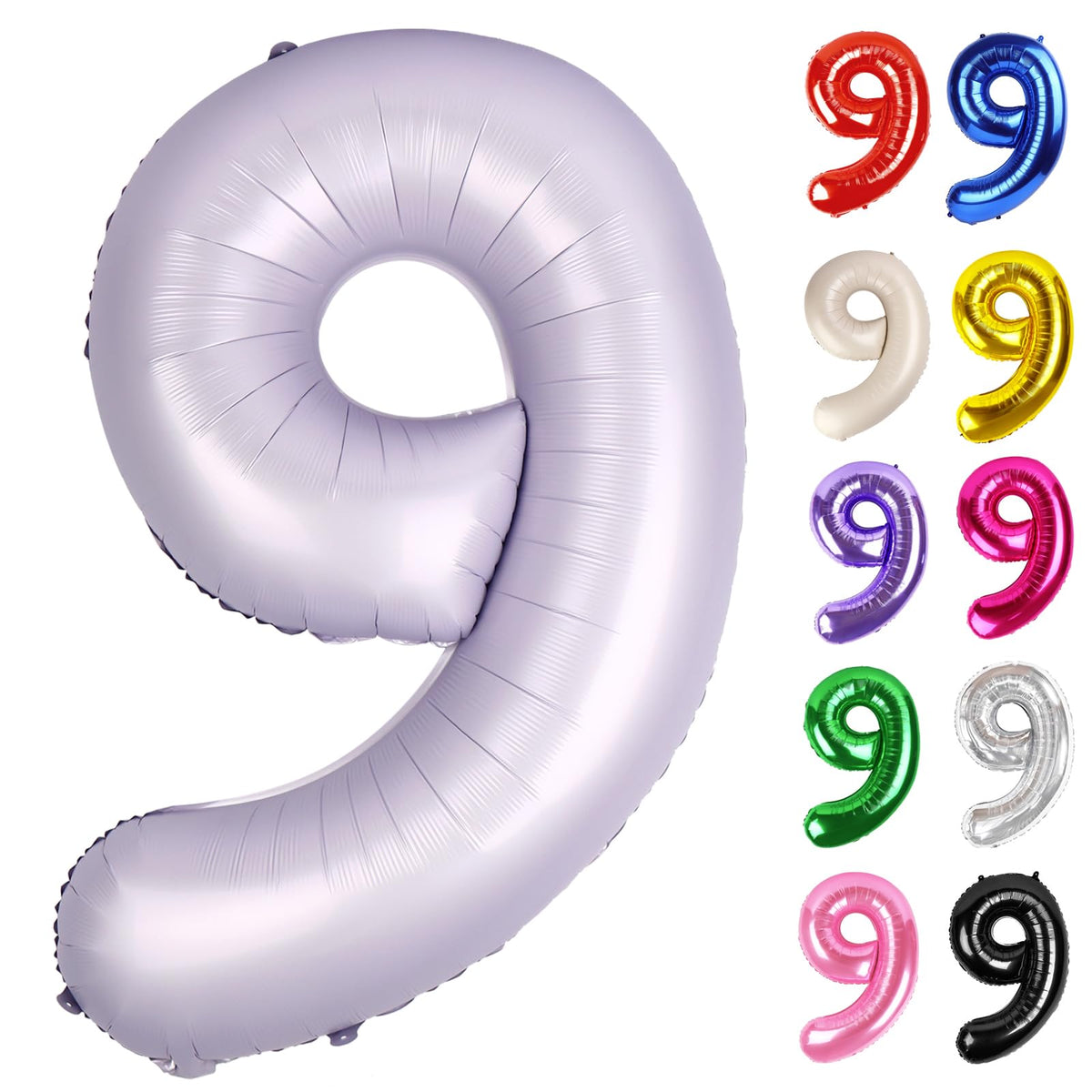 IWERP Lilac Number 9 Balloon 40-Inch creates a bold photo backdrop.