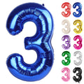 IWERP Metallic Blue 3 balloon front view 40-inch enhances photo backdrops.