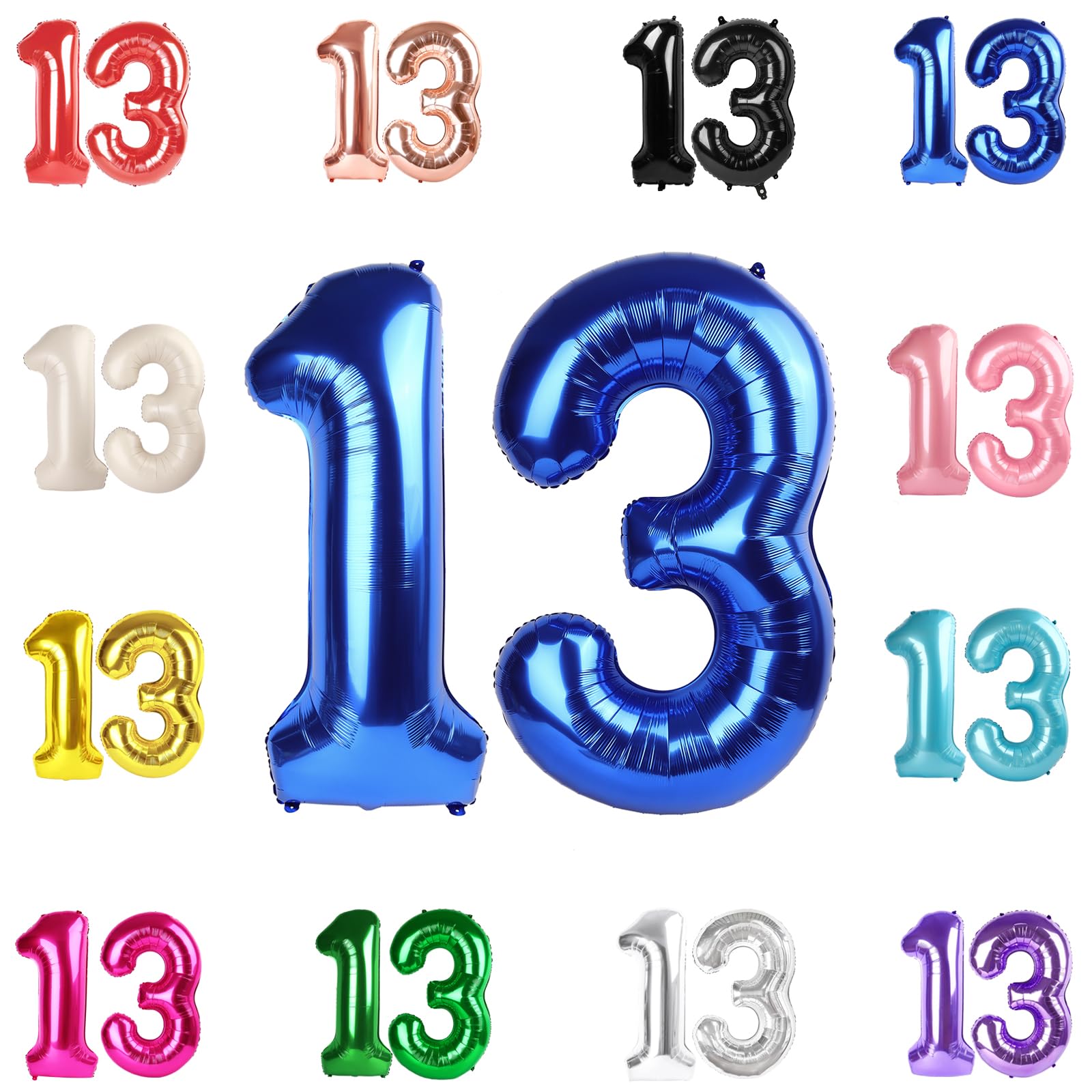 IWERP metallic blue 40-inch 13 balloon for bold photo backdrops.