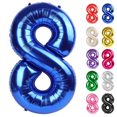 IWERP metallic blue 8-balloon 40-inch creates a bold photo backdrop for celebrations.