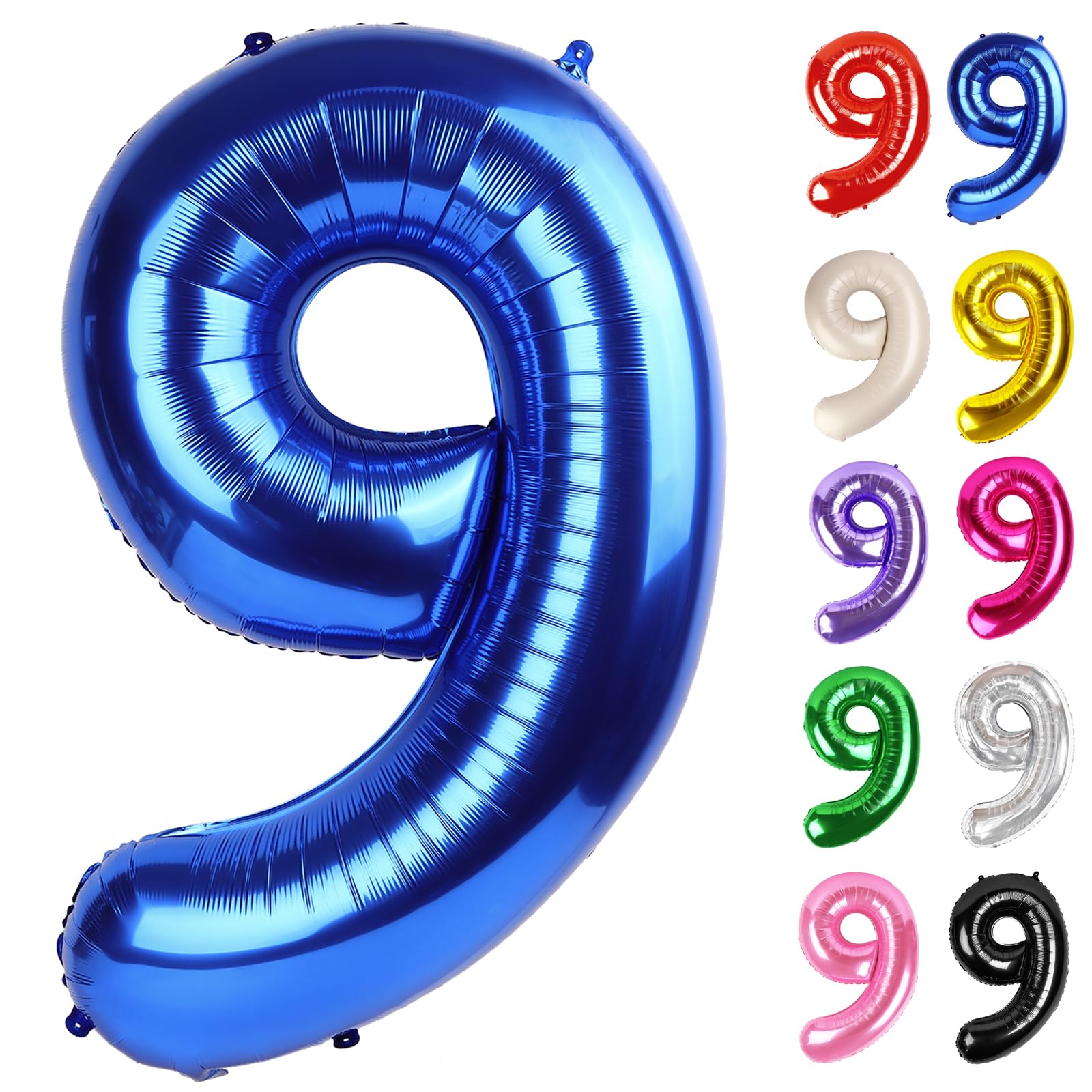 Iwerp metallic blue 9-balloon 40-inch creates dramatic photo backdrop for parties