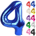 IWERP metallic blue 4-balloon, 40-inch front view for festive photo backdrops.