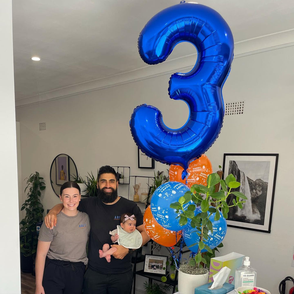 IWERP 3-balloon inflated with helium adds floating elegance to the party