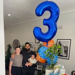 IWERP 3-balloon inflated with helium adds floating elegance to the party