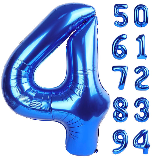 IWERP navy blue 4-balloon 40 inch creates a bold birthday backdrop.