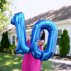 IWERP navy blue 40 inch zero number balloon reusable for multiple events