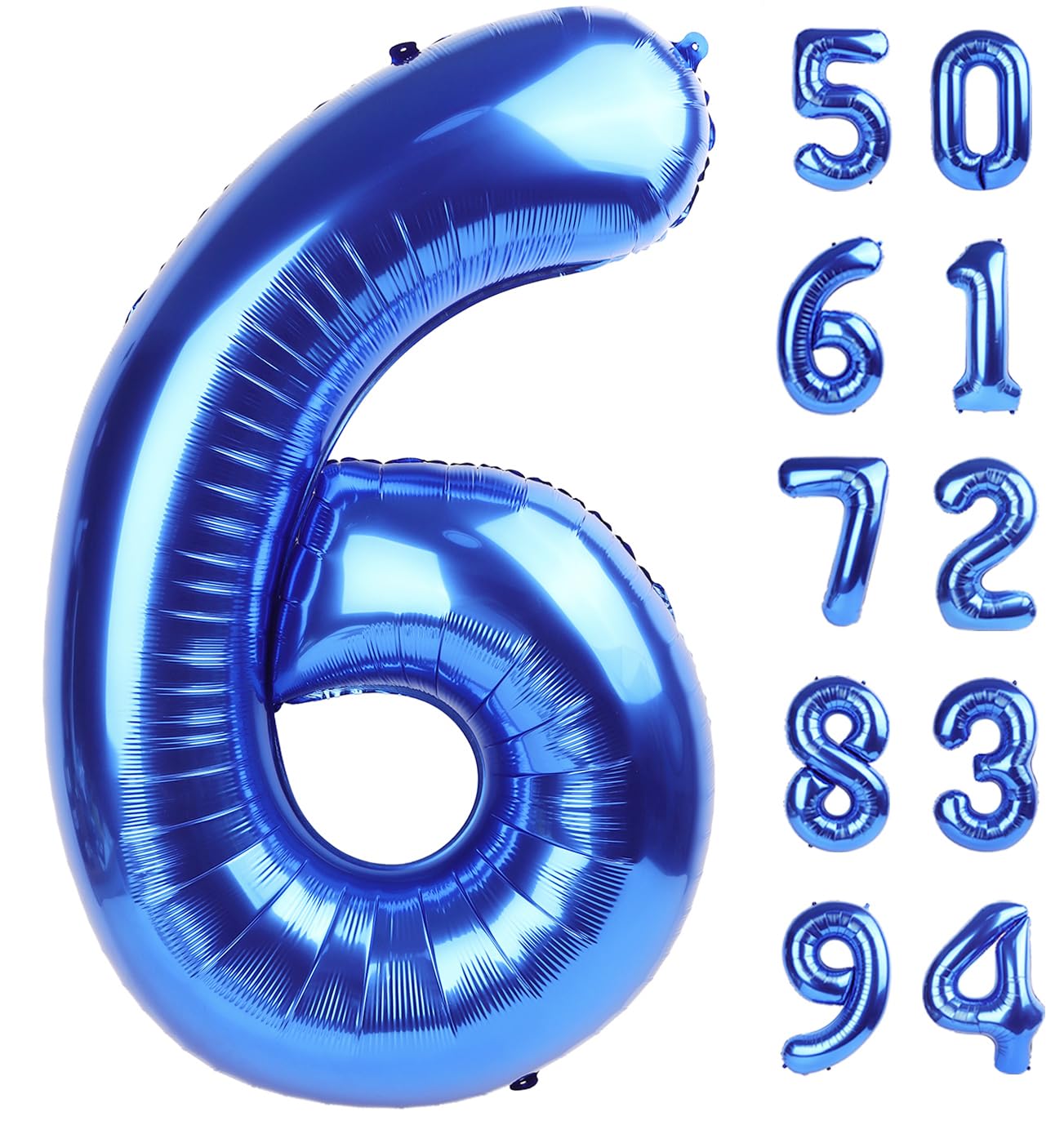 IWERP navy blue 6-number balloon 40 inch for a dramatic birthday centerpiece.