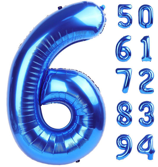 IWERP navy blue 6-number balloon 40 inch for a dramatic birthday centerpiece.