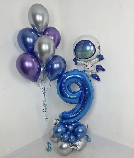 IWERP Navy Blue 9 balloon hanging decor for a blue theme.