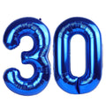 IWERP Navy Blue 30 Balloon 40 inch creates a bold birthday photo backdrop