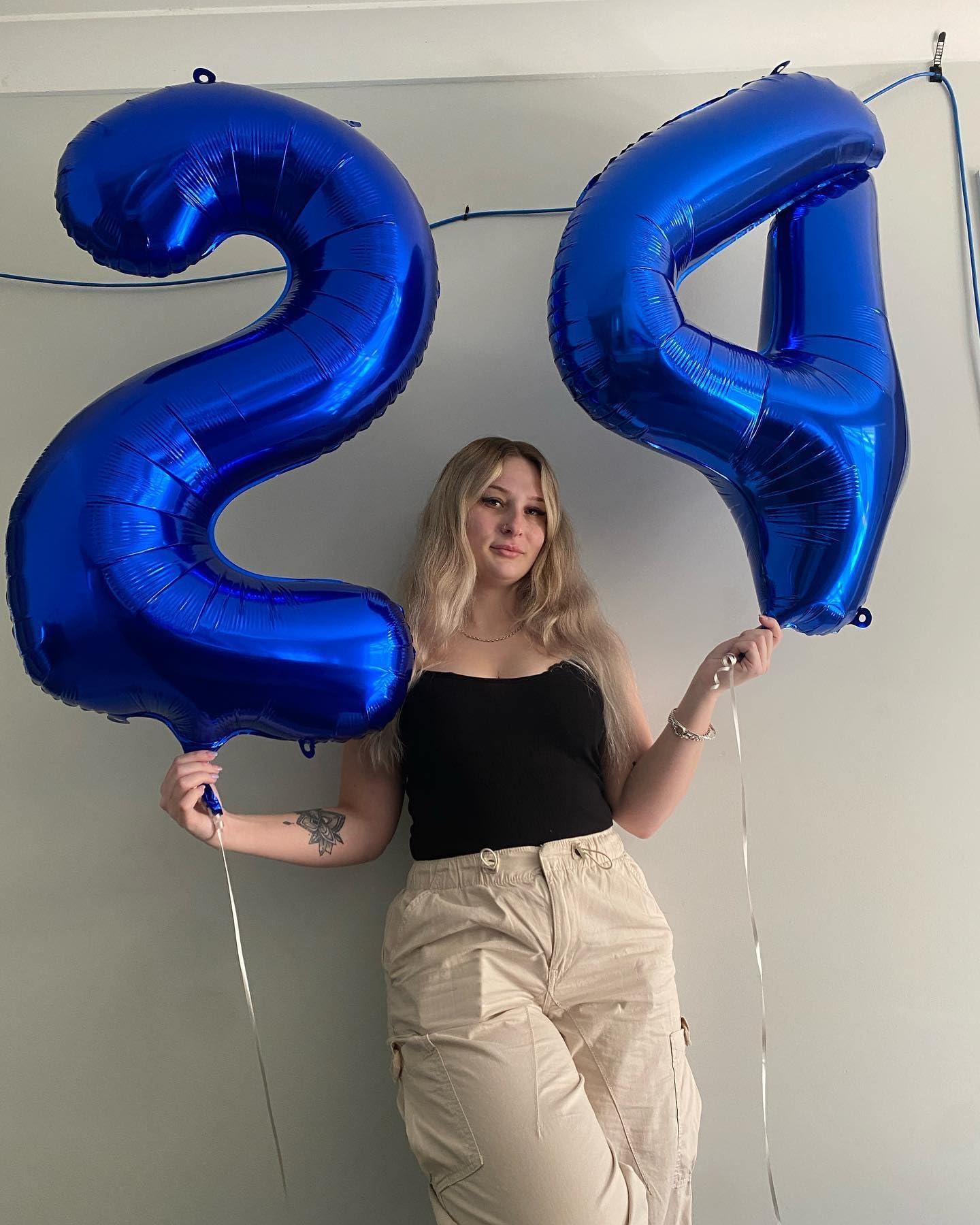 IWERP navy blue number balloon provides a focal point for festive moments.