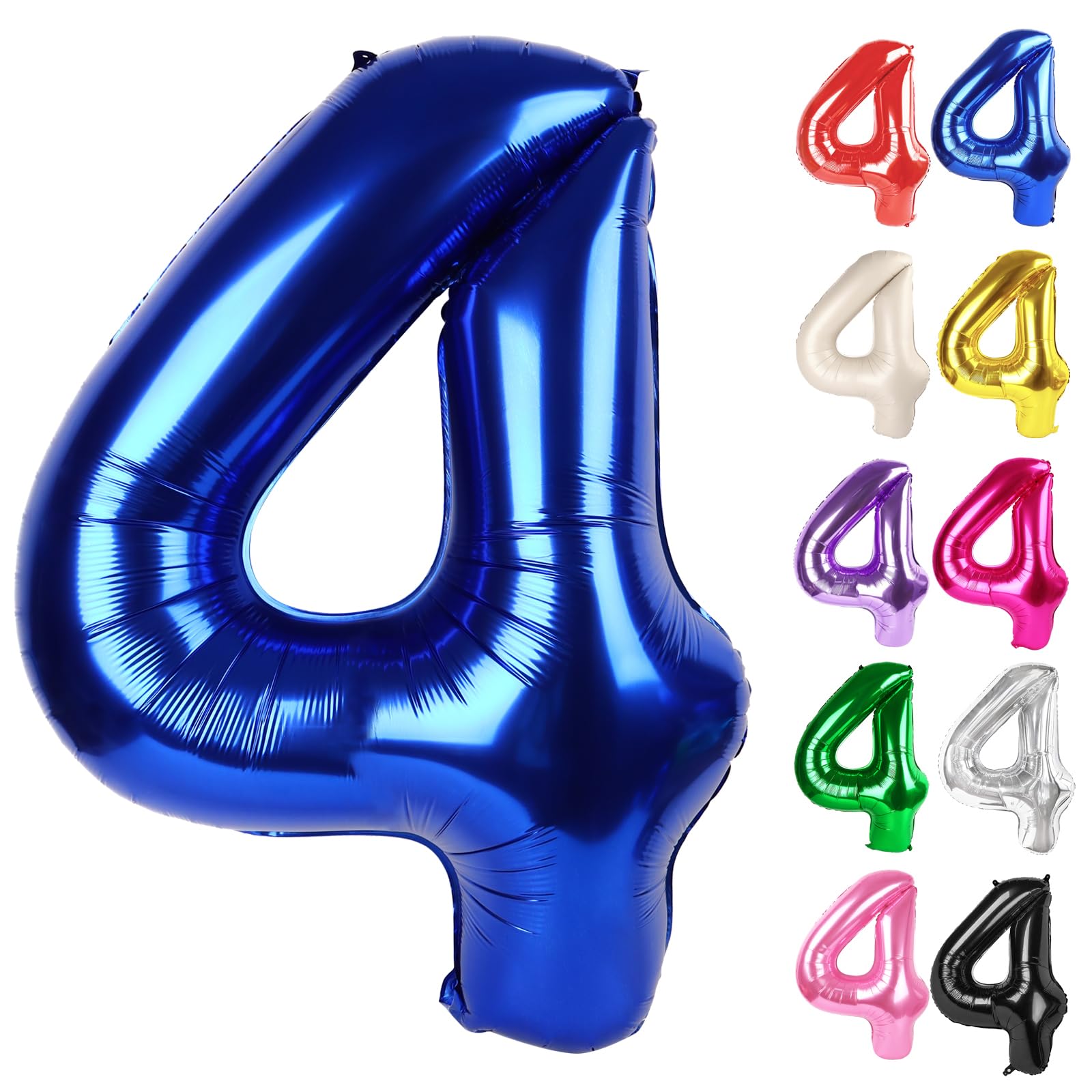 IWERP night blue 40-inch number 4 balloon for Fourth Birthday focal point