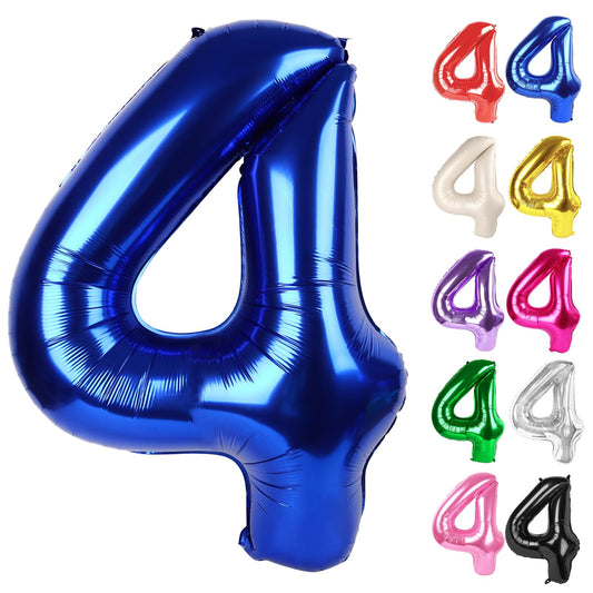 IWERP night blue 40-inch number 4 balloon for Fourth Birthday focal point