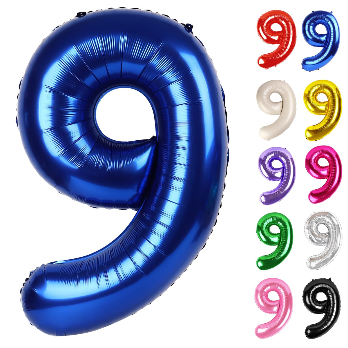 IWERP Night Blue 40-Inch Number 9 Balloon creates a bold photo backdrop.