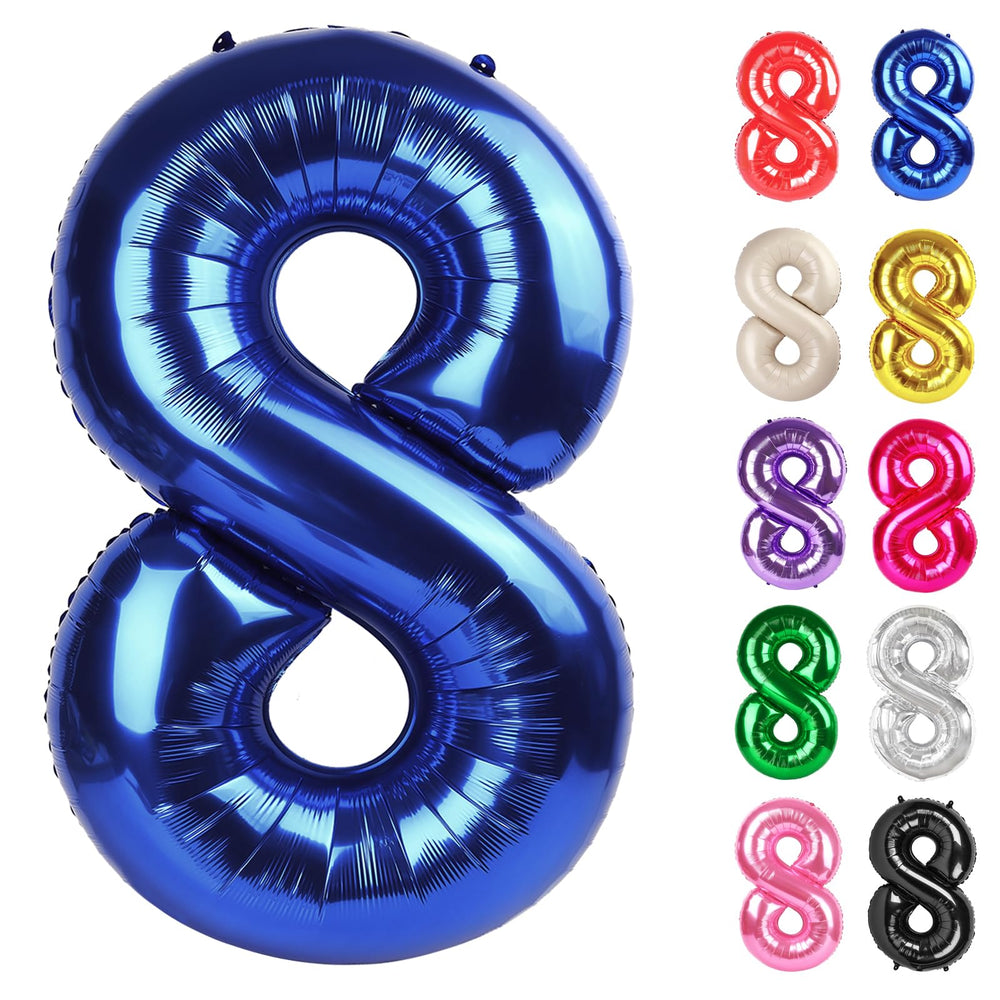 IWERP Night Blue 40-Inch 8 Balloon for eye-catching birthday displays.