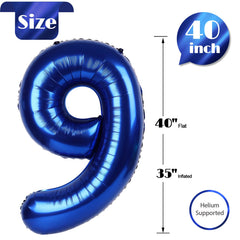 IWERP Night Blue 9th Birthday Balloons for lasting centerpiece setups.