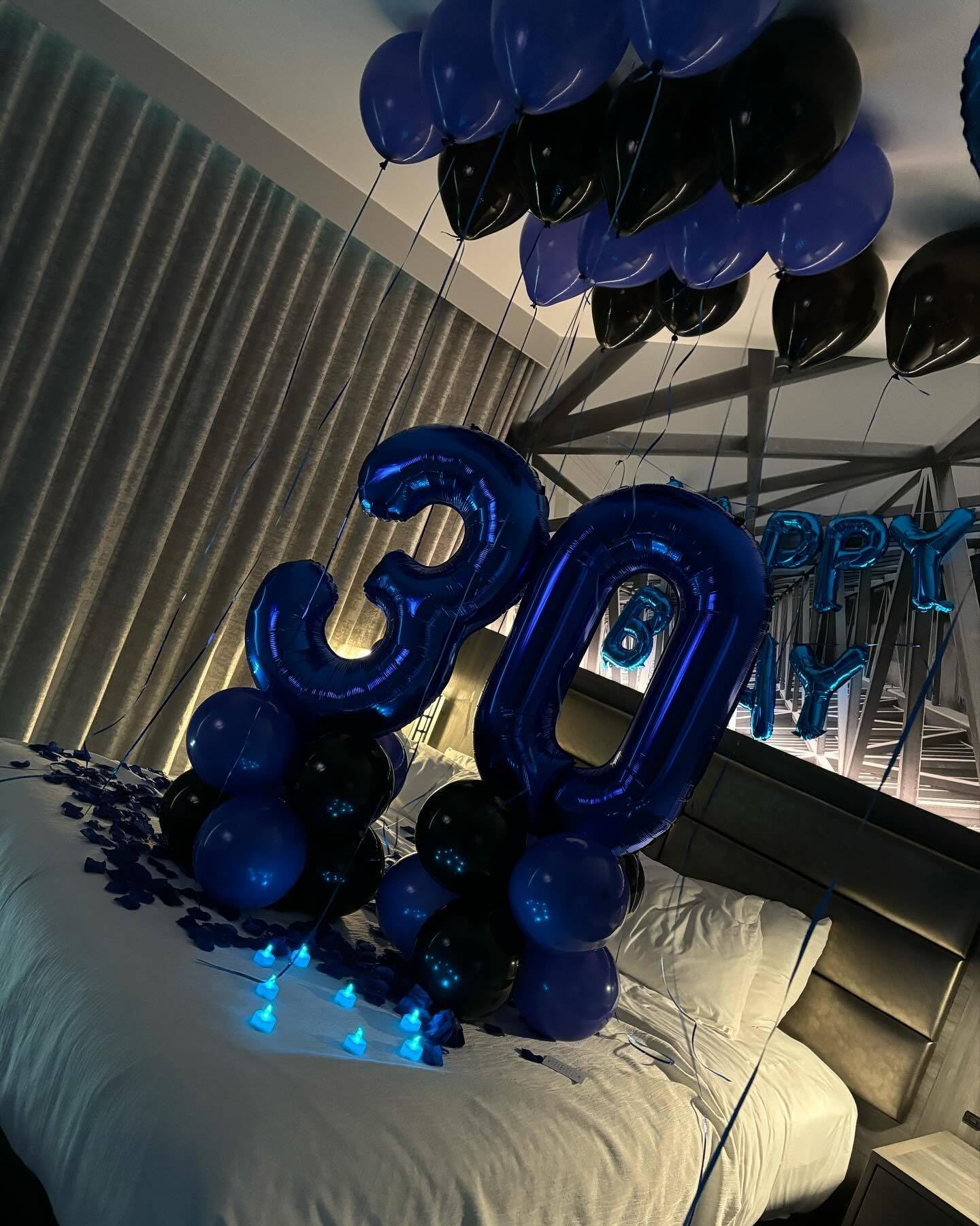 IWERP Night Blue Number 2 balloon, helium-floating option for floating party accents.