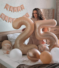 IWERP Number 9 balloon 40-inch cake table accent.