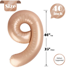 IWERP Number 9 balloon 40-inch decor idea for party styling.