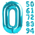 IWERP 40-inch blue 0 number balloon, hero backdrop for birthday celebrations.