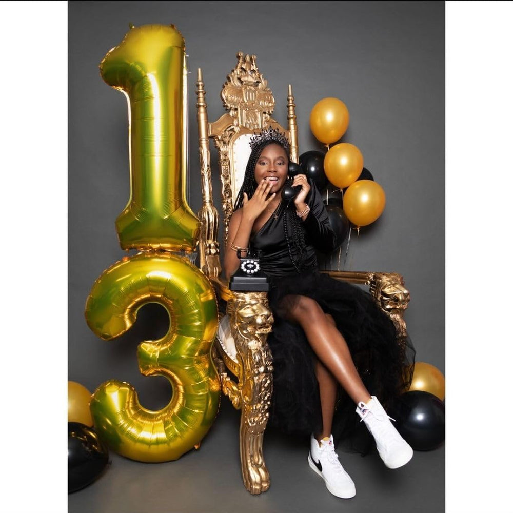 IWERP number balloon inflates with helium or air for versatile displays.