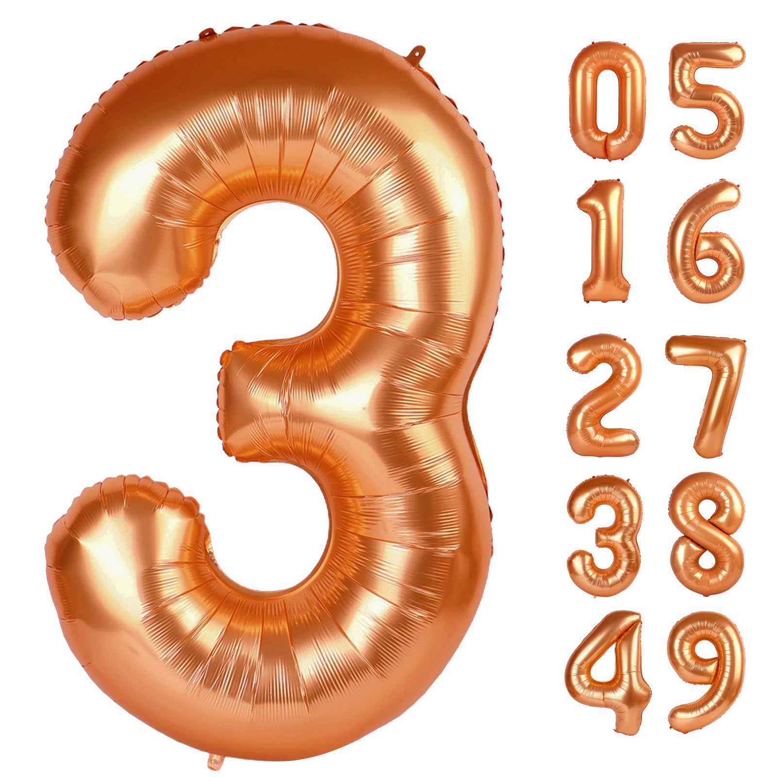 IWERP orange 3-balloon 40-inch creates a bold birthday backdrop.