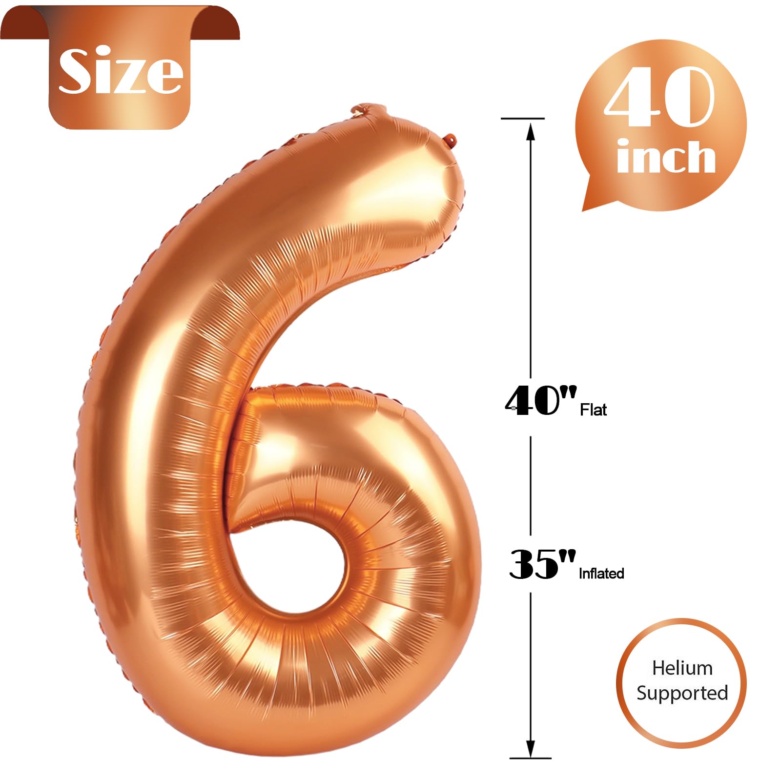 IWERP Orange 6 balloon hanging decoration suitable for walls.