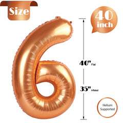 IWERP Orange 6 balloon hanging decoration suitable for walls.