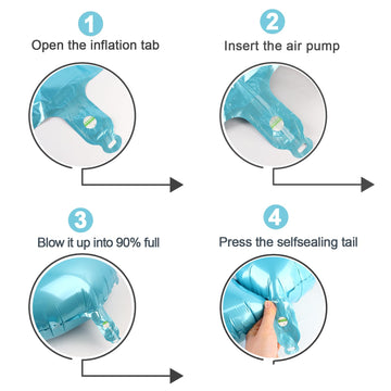 IWERP pearlescent blue 8-balloon inflation options support floating or anchored displays