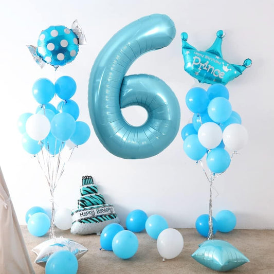 IWERP pearlescent blue birthday balloons pack adds festive color