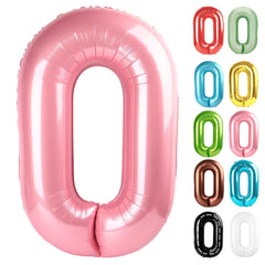 IWERP pearlescent pink 0 balloon 40-inch ideal for milestone birthday photo backdrops.