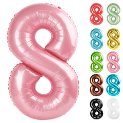 IWERP pearlescent pink 40-inch 8-balloon creates a bold photo backdrop.