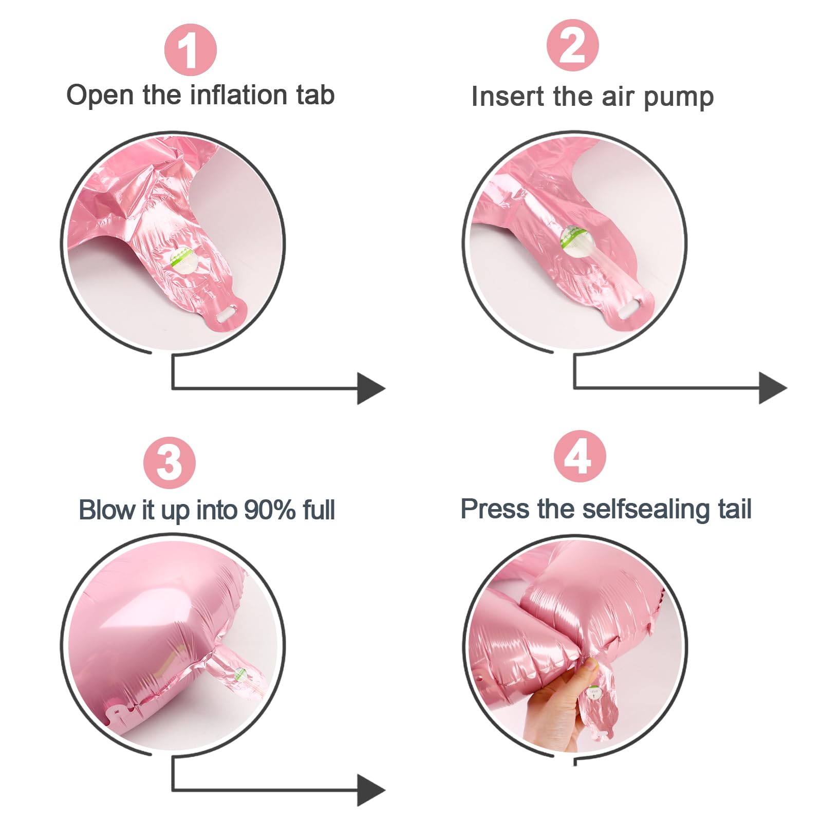 IWERP pearlescent pink 40inch number 2 balloon easy to inflate and reuse