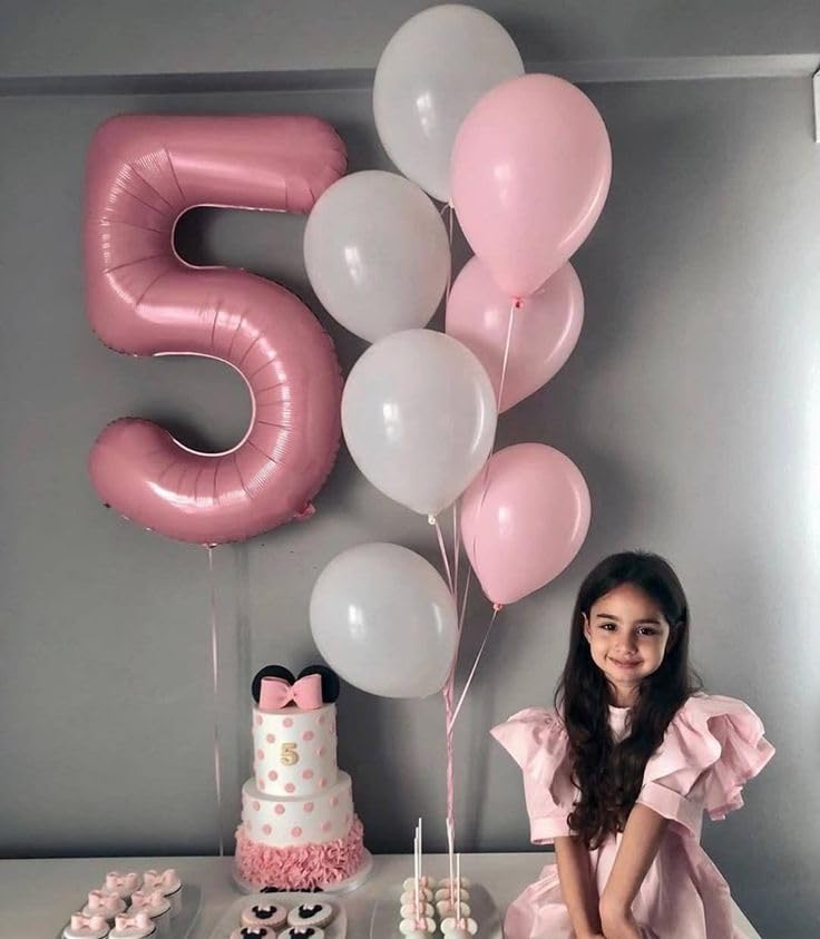 IWERP pearlescent pink number 3 balloon is reusable after deflation and storage.