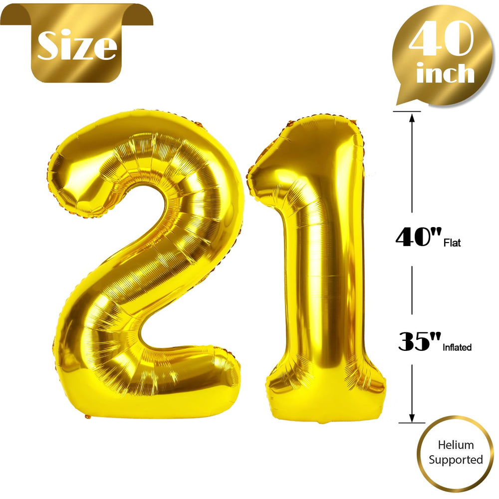 IWERP photo area balloon gold 21 adds sparkle to memories.