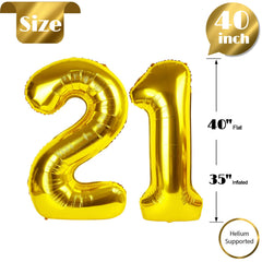 IWERP photo area balloon gold 21 adds sparkle to memories.