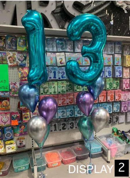 IWERP blue number balloon prop for photos and party styling.