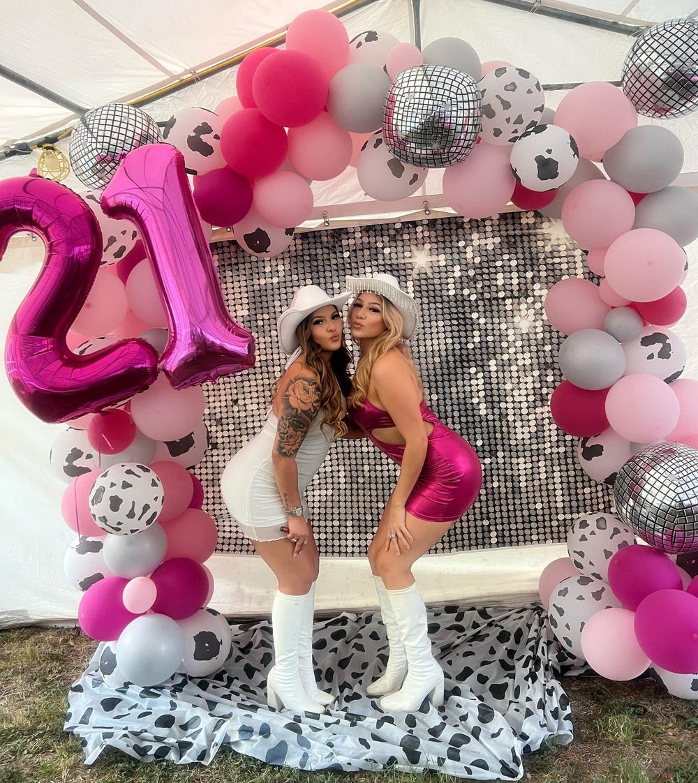 IWERP photo prop balloon for hot pink celebrations and memories.