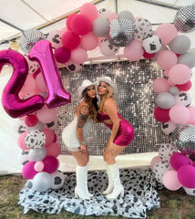 IWERP photo prop balloon for hot pink celebrations and memories.