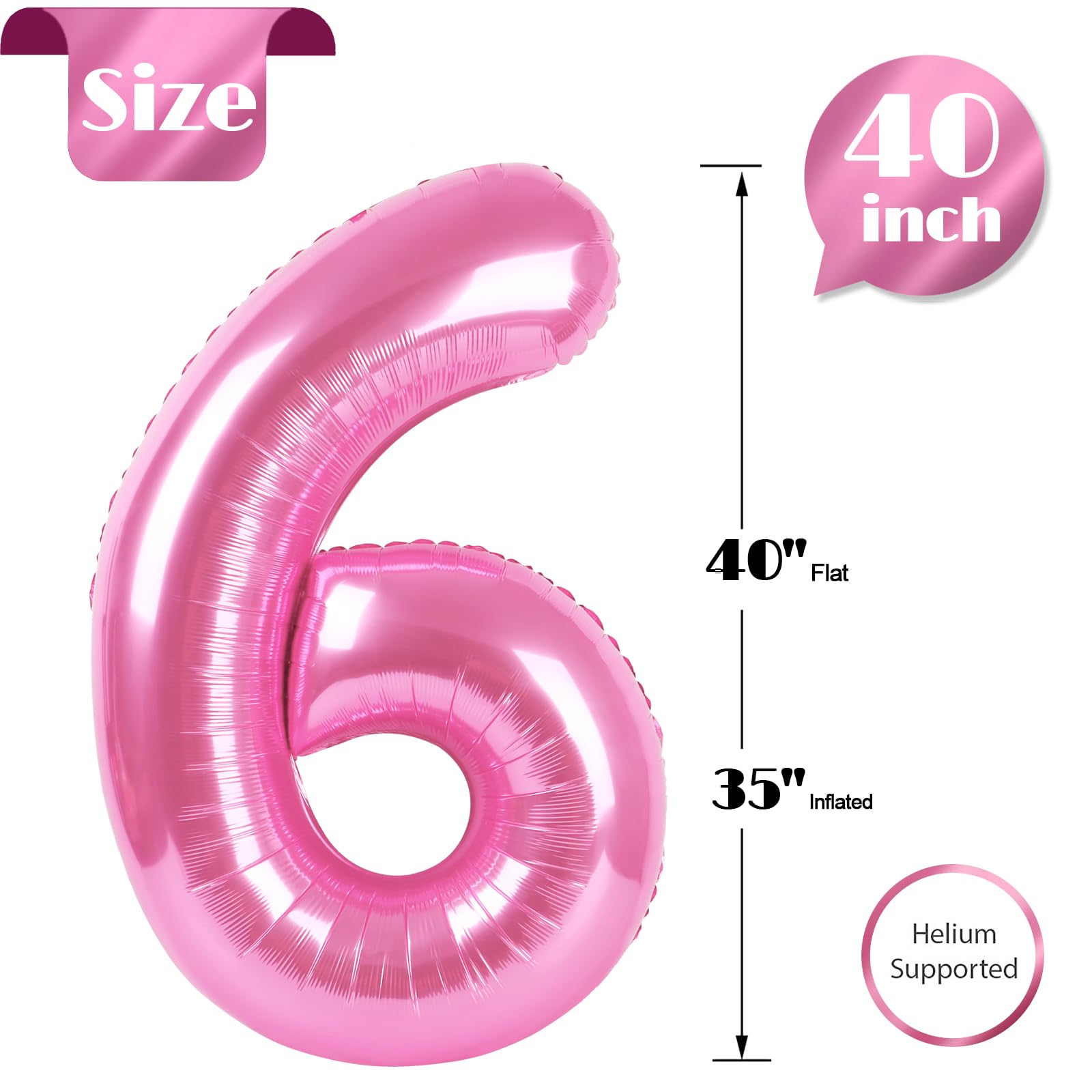 IWERP Pink 6-balloon helium or air compatible for flexible displays.
