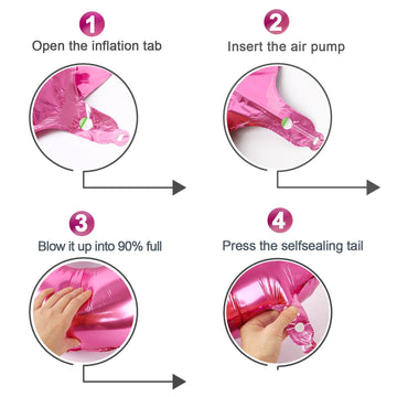 IWERP pink 1 balloon filled with air for easy hanging