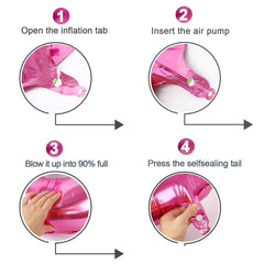 IWERP pink 1 balloon filled with air for easy hanging