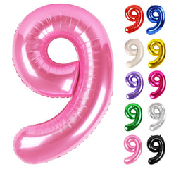 IWERP Pink Number 9 Balloon 40 Inch creates a bold photo backdrop.