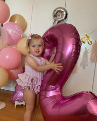 IWERP 40-inch Pink 9 Balloon brightens any party setup.