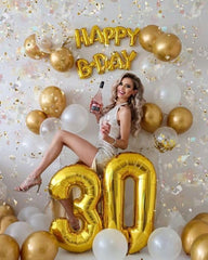 IWERP premium packaging highlights a luxe gold birthday balloon.