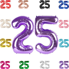 IWERP purple 25th birthday balloon 40-inch creates bold photo backdrop